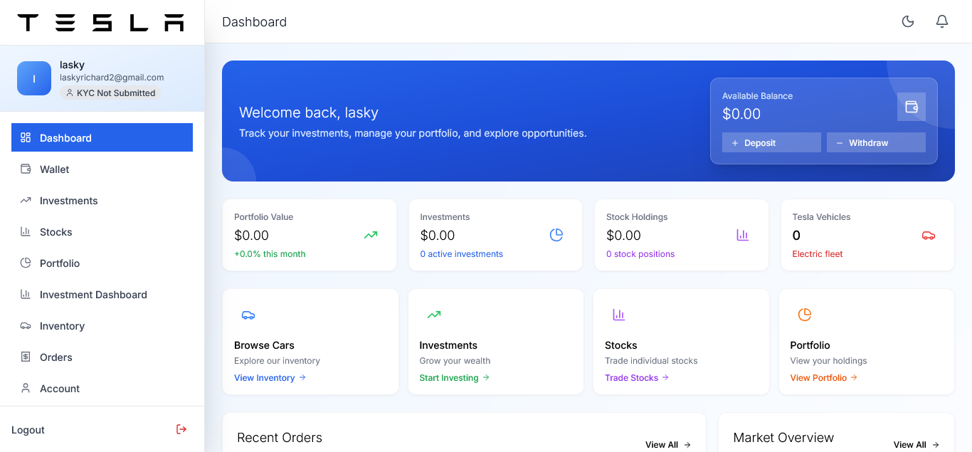 Tesla Investment Script – Advanced Investment Broker Platform PHP script